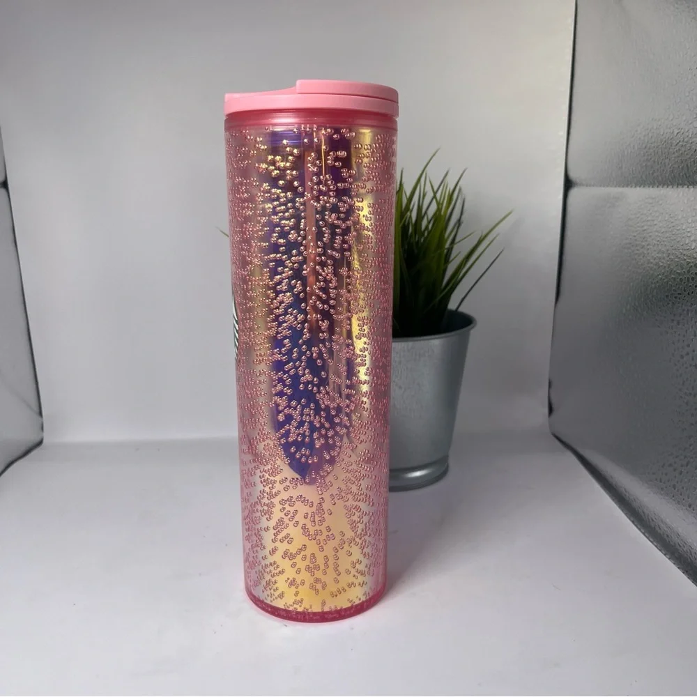 Starbucks Pink Iridescent Champagne Bubbles‎ Tumbler 16 oz